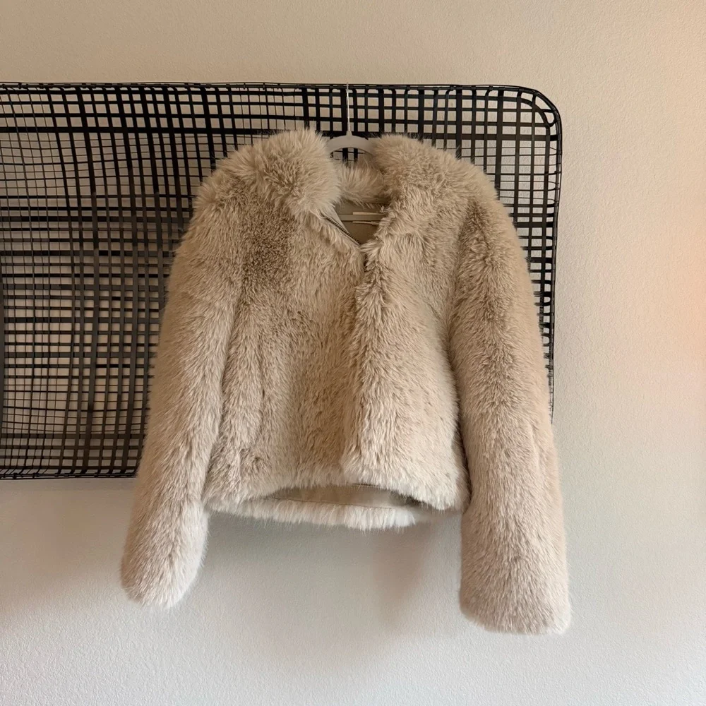 Free people Louder Please Hooded Faux Fur Jacket - Picture 2 of 11